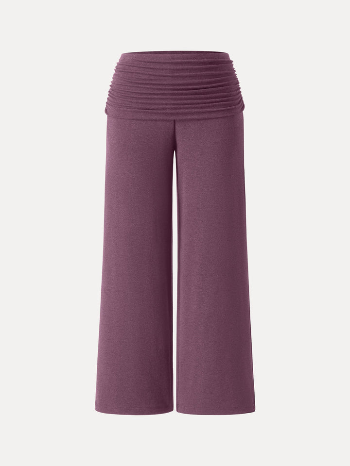 NORELLA | Elegant Wide-Leg Trousers in Soft Wool Blend with Pockets
