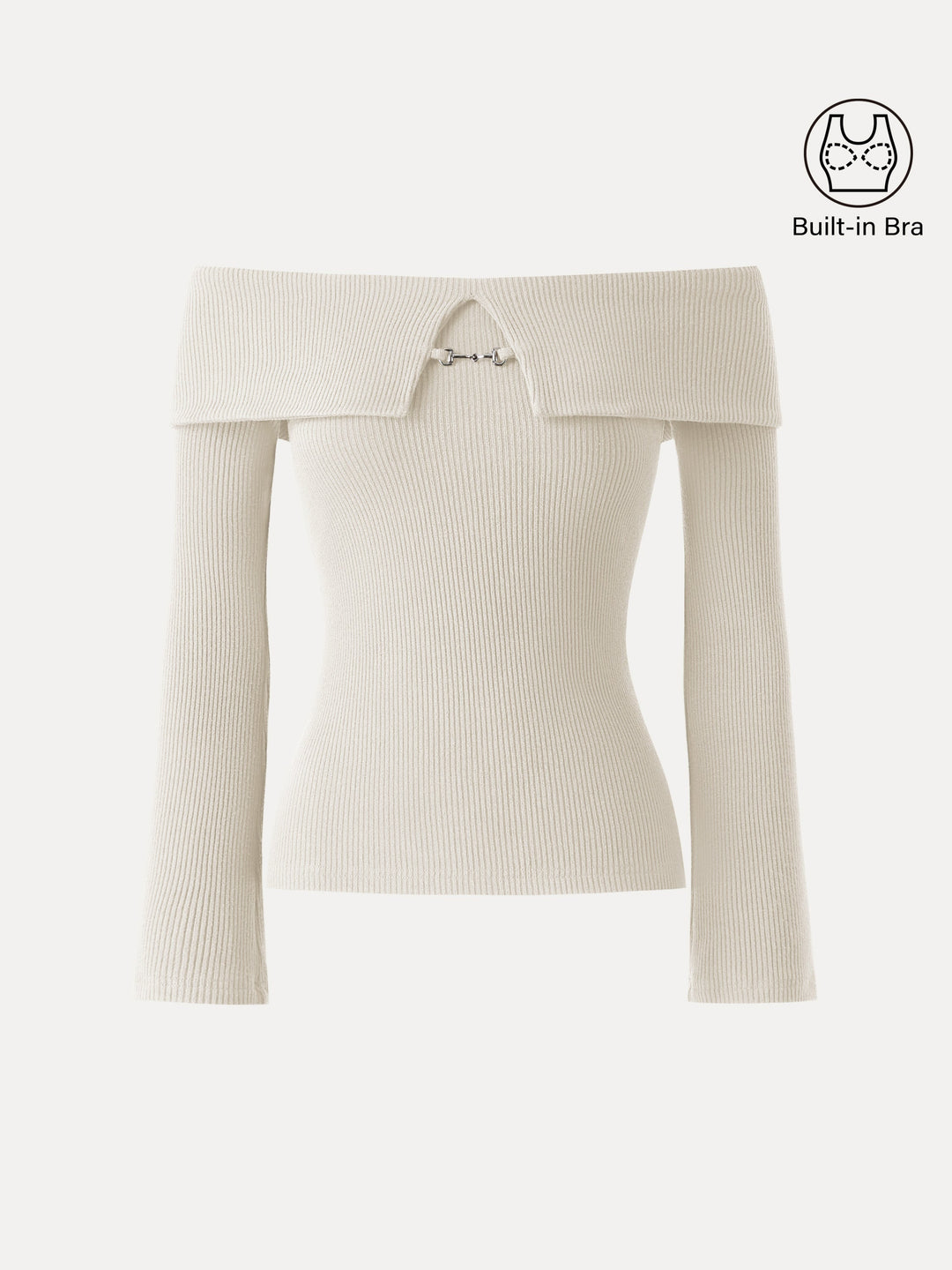 NORELLA | Anti-slip Bra with Metal Chain Detail and Open Shoulders