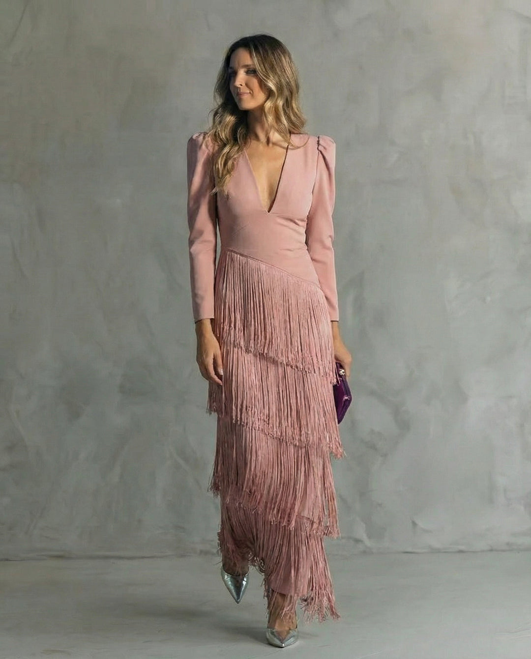 Clara Fringe Sleeve Dress