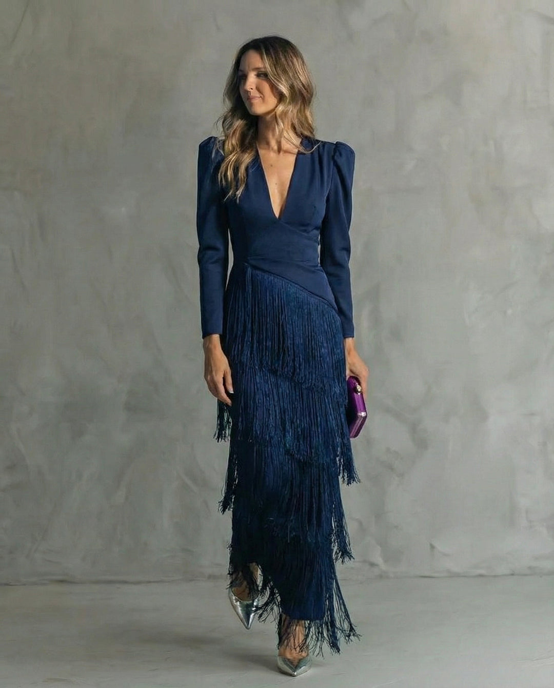 Clara Fringe Sleeve Dress