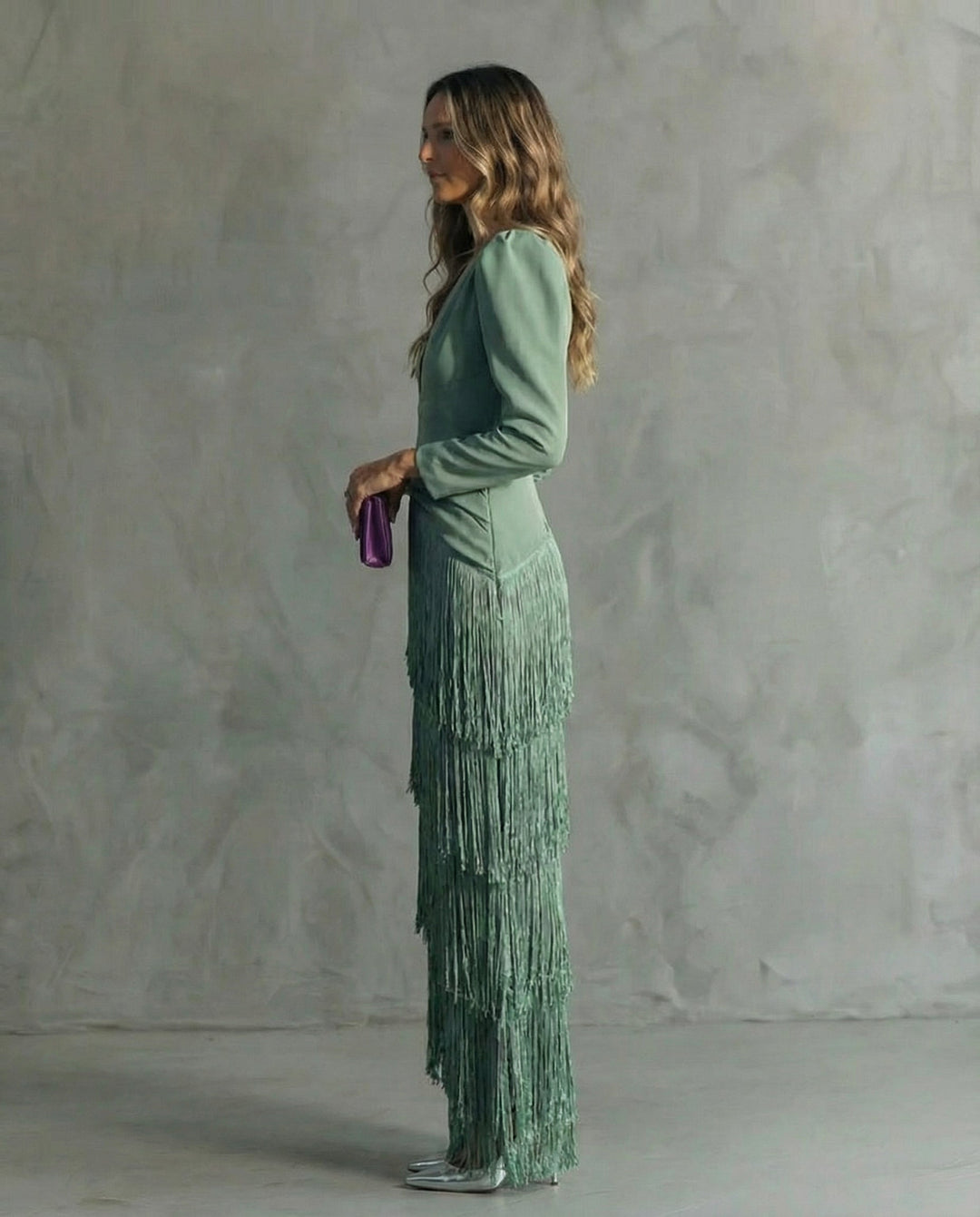 Clara Fringe Sleeve Dress