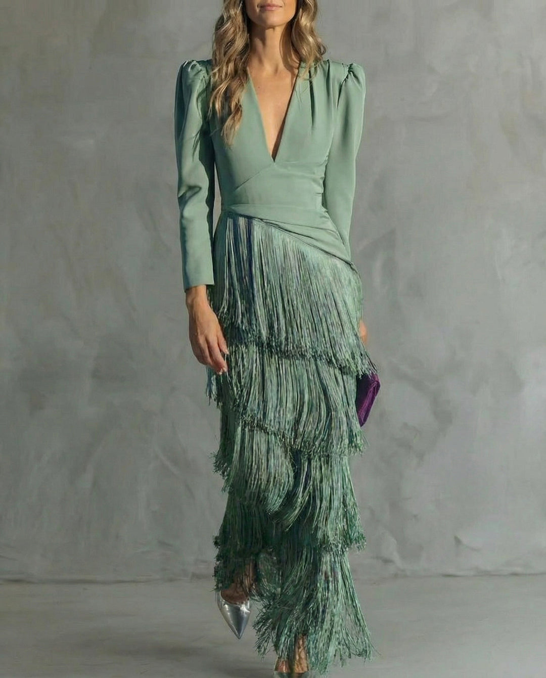 Clara Fringe Sleeve Dress