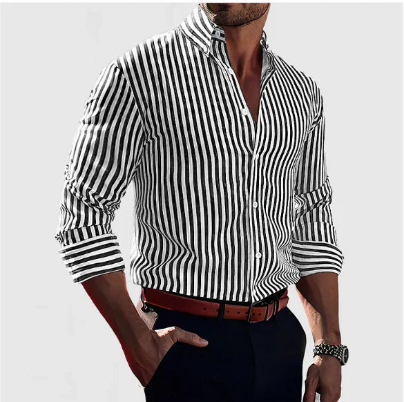 NORELLA | Striped Men's Shirt – Stylish & Confident