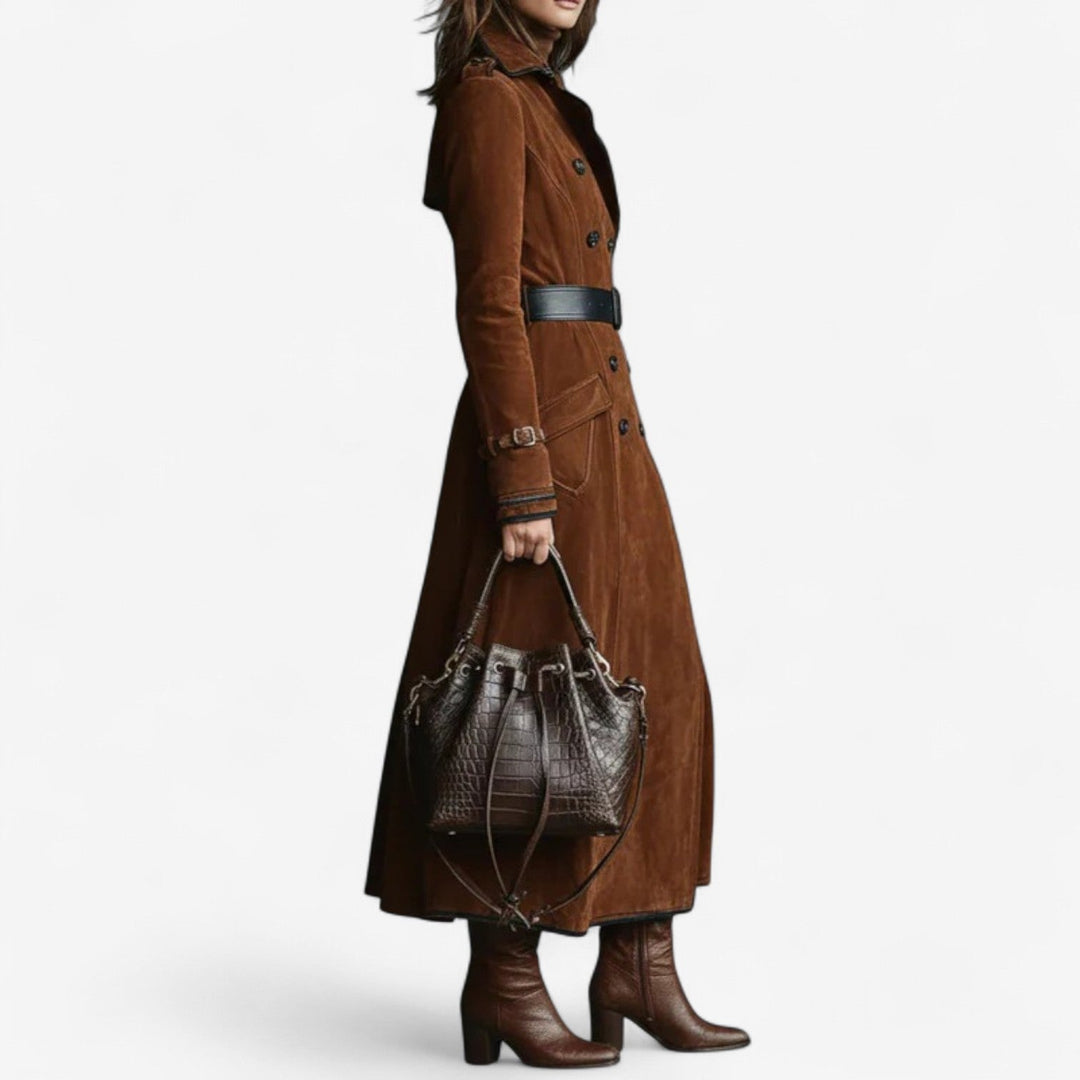 NORELLA | Nathaly Suede Trench Coat