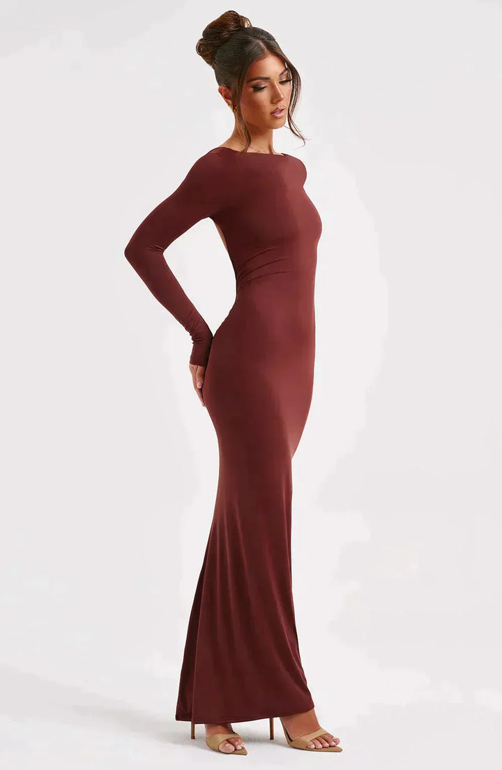 NORELLA | Maxi dress with deep neckline