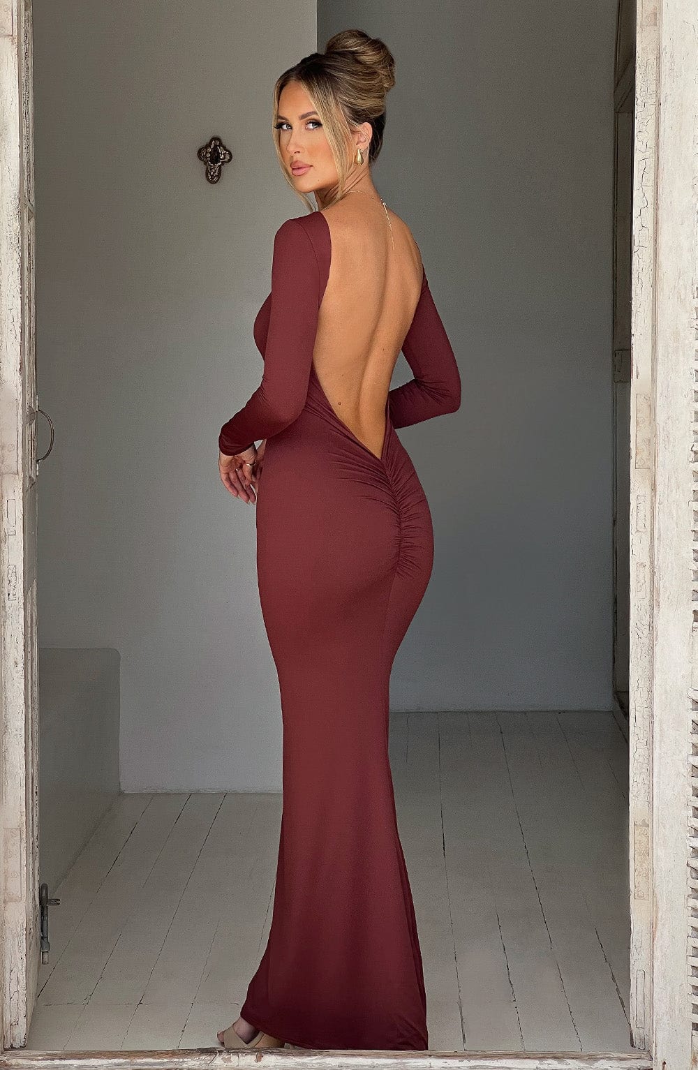 NORELLA | Maxi dress with deep neckline