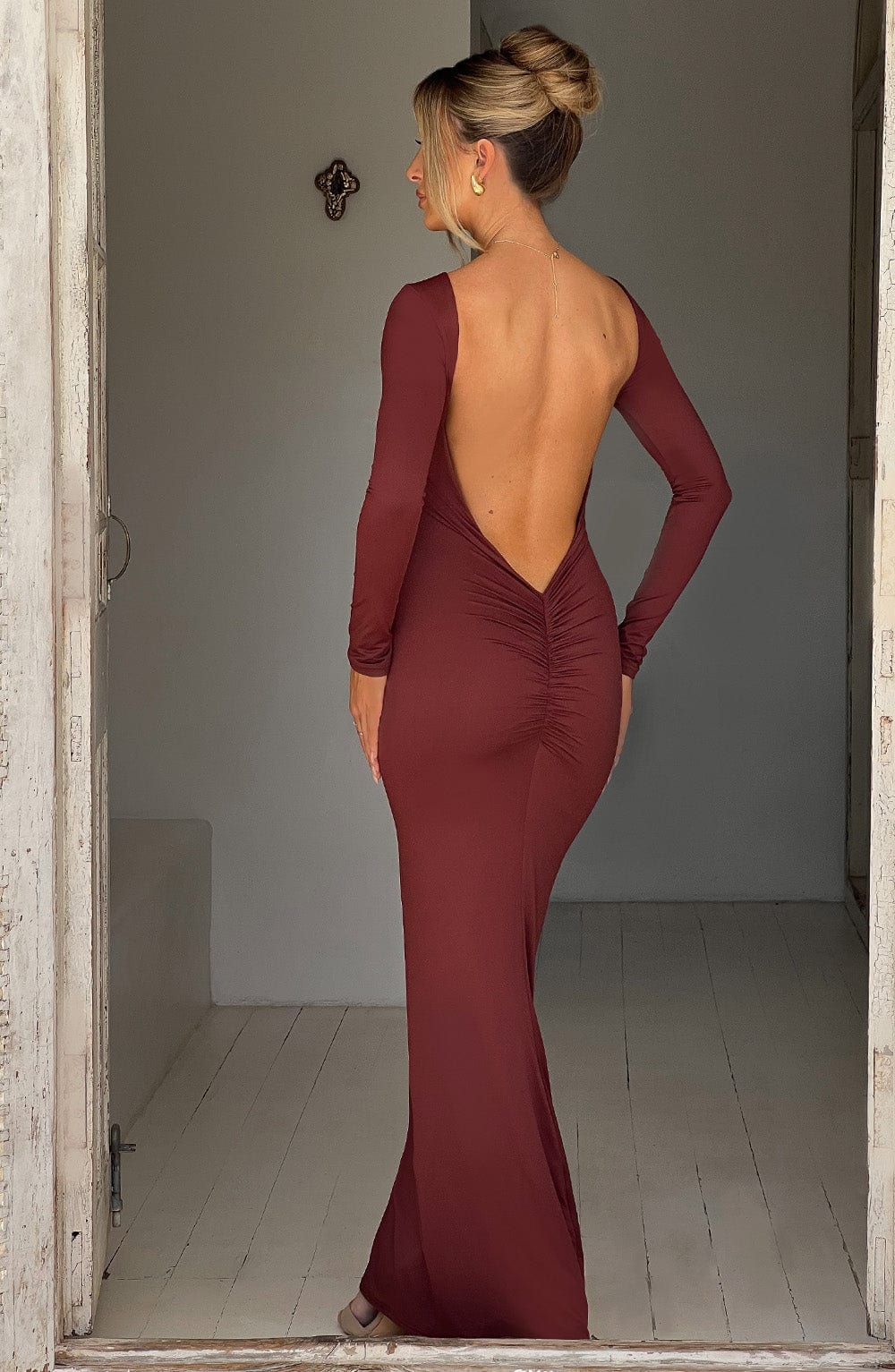 NORELLA | Maxi dress with deep neckline