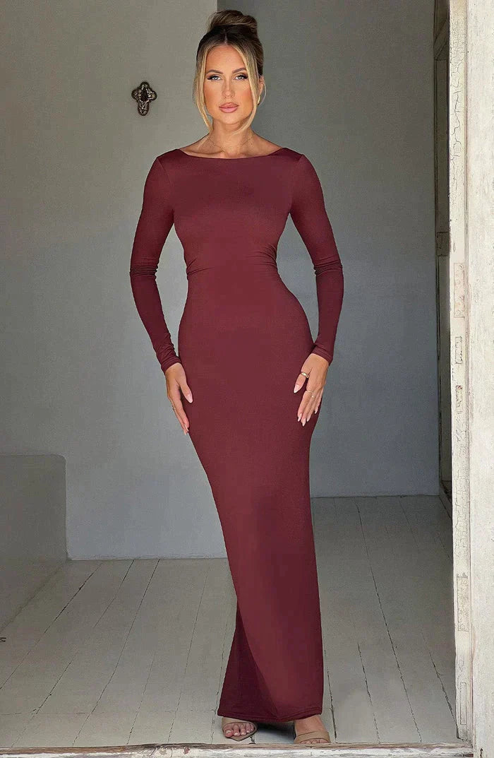 NORELLA | Maxi dress with deep neckline
