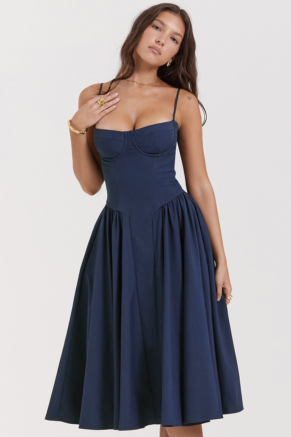 Celine Corset Midi Dress