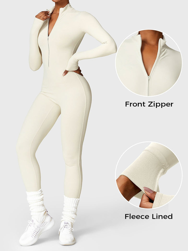 NORELLA Fleece Zip Jumpsuit with Long Sleeves