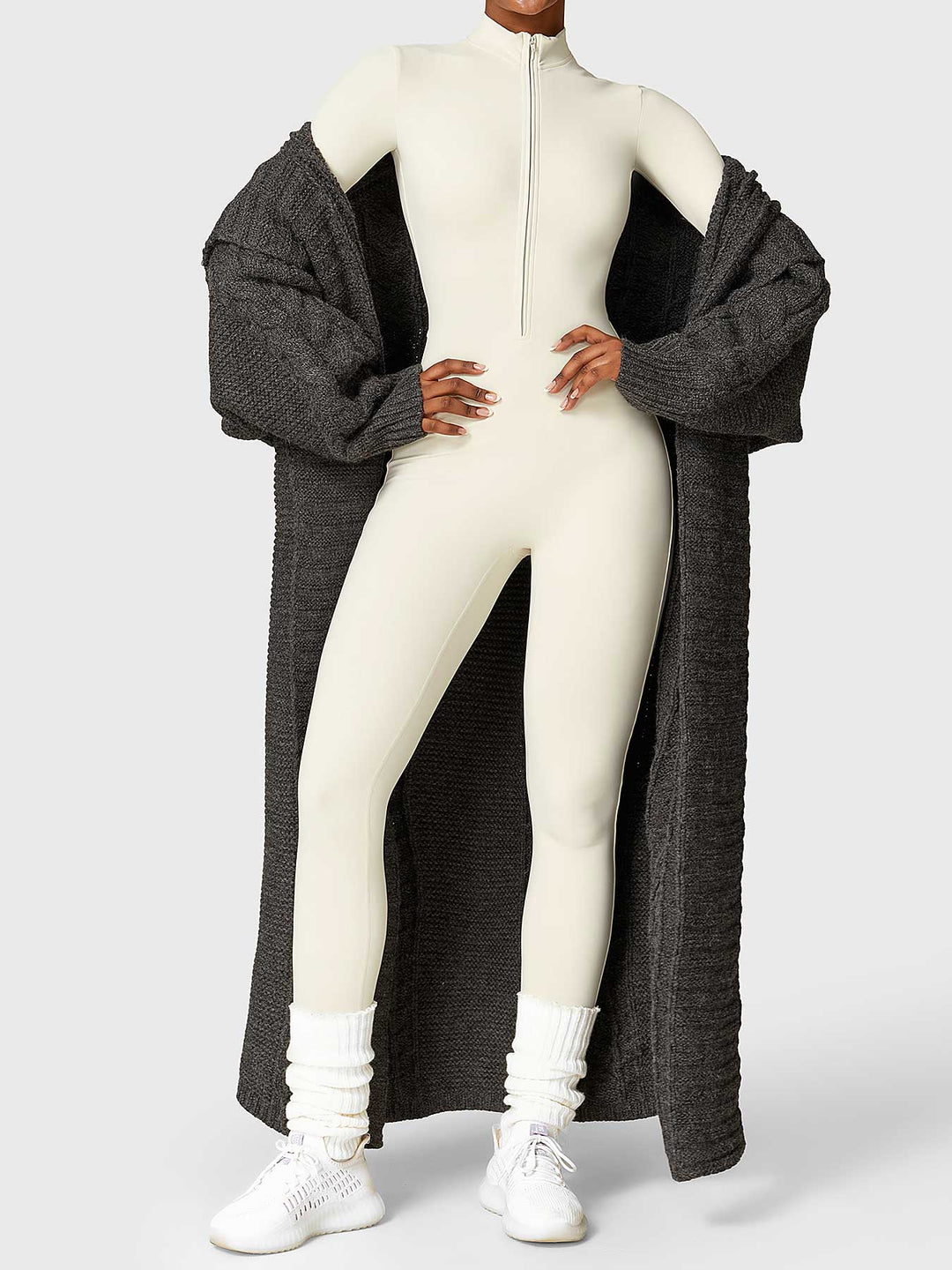NORELLA Fleece Zip Jumpsuit with Long Sleeves