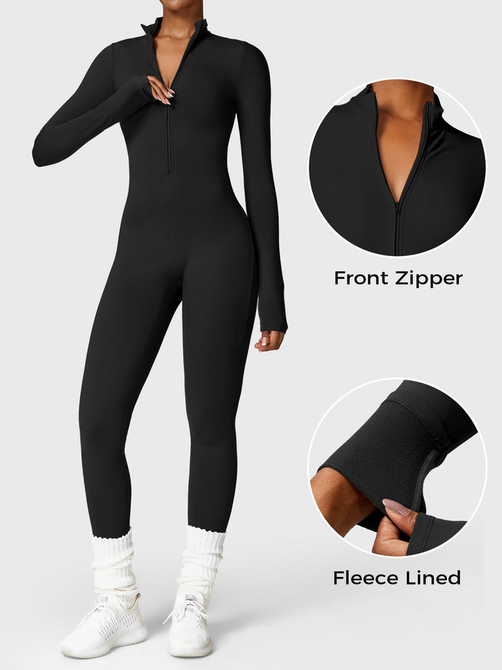 NORELLA Fleece Zip Jumpsuit with Long Sleeves