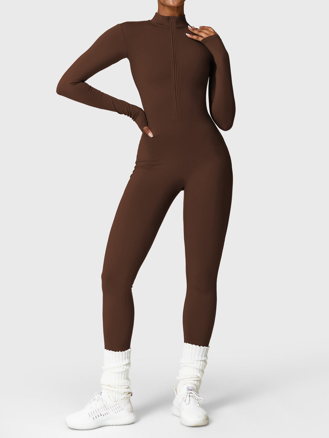 NORELLA Fleece Zip Jumpsuit with Long Sleeves