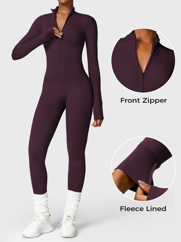 NORELLA Fleece Zip Jumpsuit with Long Sleeves