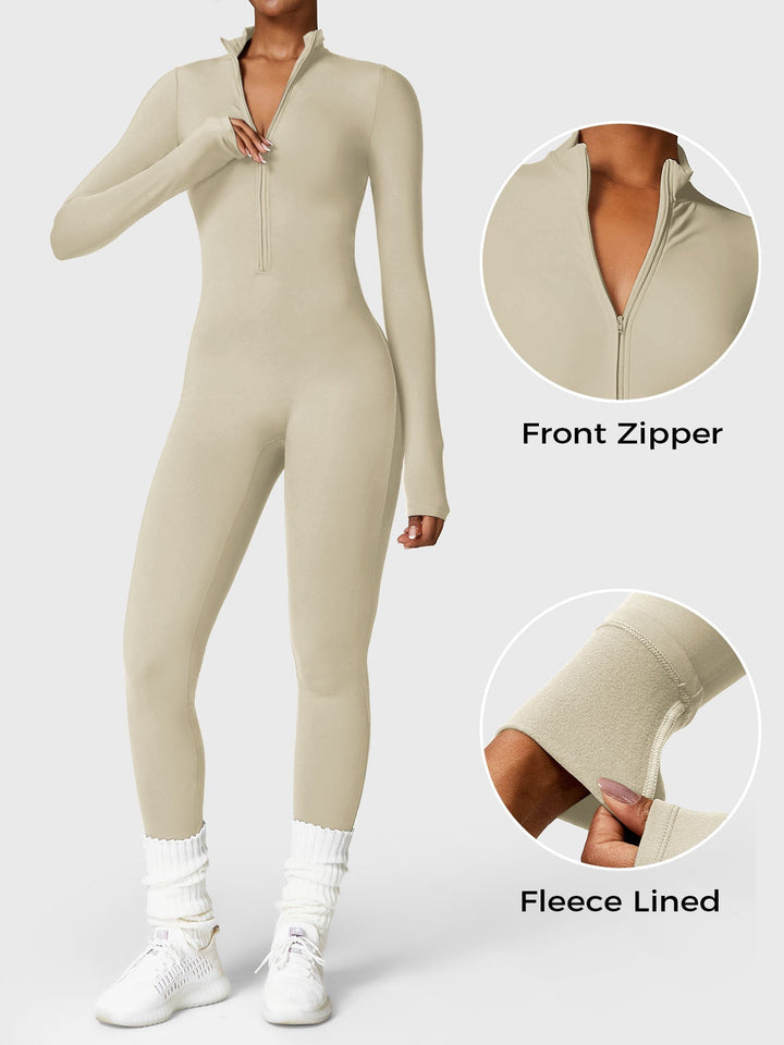 NORELLA Fleece Zip Jumpsuit with Long Sleeves