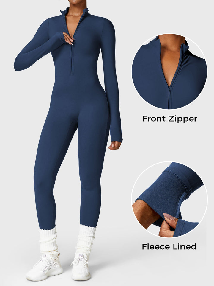 NORELLA Fleece Zip Jumpsuit with Long Sleeves