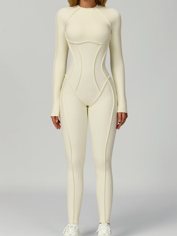 NORELLA | Jumpsuit with Heart-Shaped Open Back and Long Sleeves
