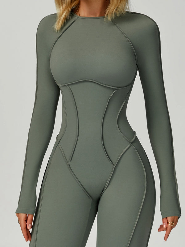 NORELLA | Jumpsuit with Heart-Shaped Open Back and Long Sleeves