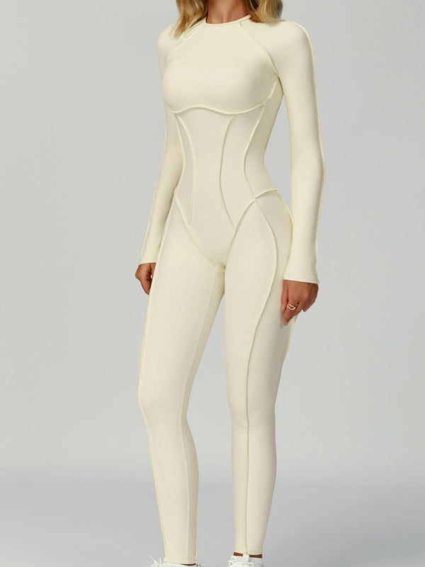 NORELLA | Jumpsuit with Heart-Shaped Open Back and Long Sleeves