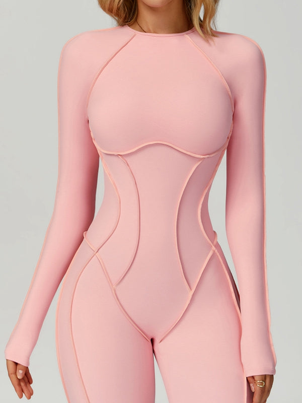 NORELLA | Jumpsuit with Heart-Shaped Open Back and Long Sleeves