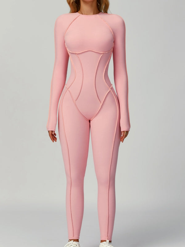 NORELLA | Jumpsuit with Heart-Shaped Open Back and Long Sleeves